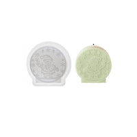 HKM-291219 Round Embossed Silicone Snowman Candle Mold for Home Decoration and Aromatherapy