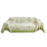 HKM-291411 Chenille Sofa Cover with Plants and Flowers, Available in Various Sizes and Colors