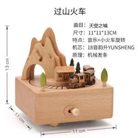 HKM-291411 Creative Wooden Carousel Music Box for Kids - Perfect Valentine's Day and Birthday Gift