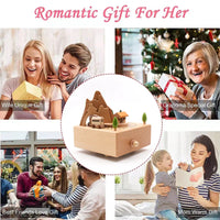 HKM-291411 Creative Wooden Carousel Music Box for Kids - Perfect Valentine's Day and Birthday Gift