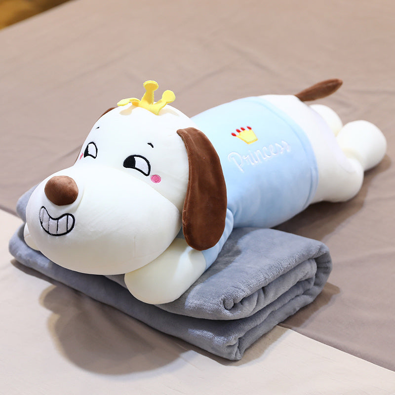 HKM-291539 Plush Cartoon Animal Pillow Blankets - Monkey, Rabbit, Pig, Caterpillar, Turtle, Cow, Dog