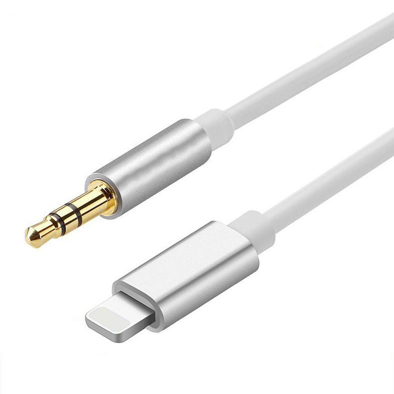 HKM-291603 3.5mm Mobile Phone Car Audio Cable - Gold-Plated Tinned Copper Wire, 1 Meter, Available in Pink, Gold, Black, Silver
