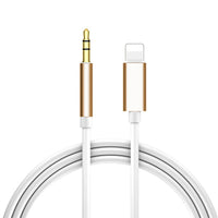 HKM-291603 3.5mm Mobile Phone Car Audio Cable - Gold-Plated Tinned Copper Wire, 1 Meter, Available in Pink, Gold, Black, Silver