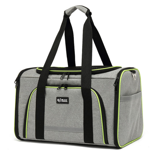 HKM-291603 Folding One-Shoulder Pet Carrier Bag with Detachable Strap and Universal Season Pad