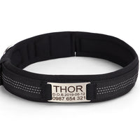HKM-291603 Nylon Anti-Loss Engraved Collar with Needle Buckle - Multiple Sizes Available