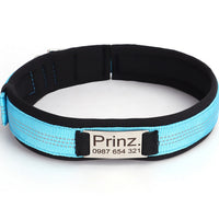 HKM-291603 Nylon Anti-Loss Engraved Collar with Needle Buckle - Multiple Sizes Available
