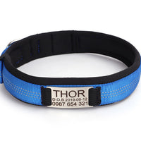 HKM-291603 Nylon Anti-Loss Engraved Collar with Needle Buckle - Multiple Sizes Available