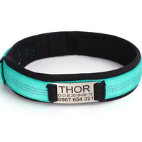 HKM-291603 Nylon Anti-Loss Engraved Collar with Needle Buckle - Multiple Sizes Available