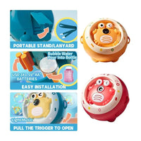 HKM-291667 Cute Crab Automatic Bubble Machine for Kids with Light and Music, Perfect for Summer Outdoor Fun