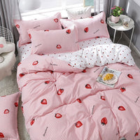 HKM-291731 Four-Piece Pure Cotton Bed Set with Geometric Pattern for 1.8m x 2.2m Bed