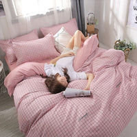 HKM-291731 Four-Piece Pure Cotton Bed Set with Geometric Pattern for 1.8m x 2.2m Bed