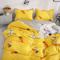 HKM-291731 Four-Piece Pure Cotton Bed Set with Geometric Pattern for 1.8m x 2.2m Bed