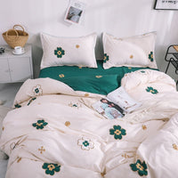 HKM-291731 Four-Piece Pure Cotton Bed Set with Geometric Pattern for 1.8m x 2.2m Bed