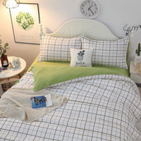HKM-291731 Four-Piece Pure Cotton Bed Set with Geometric Pattern for 1.8m x 2.2m Bed