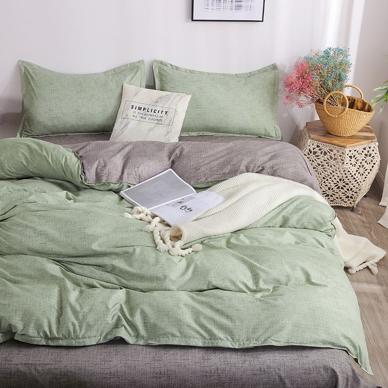 HKM-291731 Four-Piece Pure Cotton Bed Set with Geometric Pattern for 1.8m x 2.2m Bed