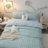 HKM-291731 Four-Piece Pure Cotton Bed Set with Geometric Pattern for 1.8m x 2.2m Bed
