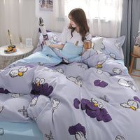 HKM-291731 Four-Piece Pure Cotton Bed Set with Geometric Pattern for 1.8m x 2.2m Bed
