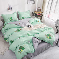 HKM-291731 Four-Piece Pure Cotton Bed Set with Geometric Pattern for 1.8m x 2.2m Bed