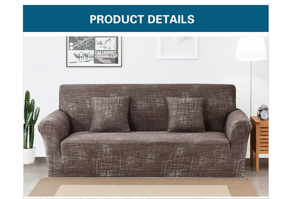 HKM-291795 Sofa Cover with Elastic Fabric for 1-4 Seater - Machine Washable with Non-Slip Design