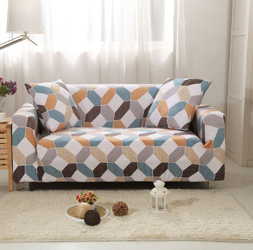 HKM-291795 Sofa Cover with Elastic Fabric for 1-4 Seater - Machine Washable with Non-Slip Design