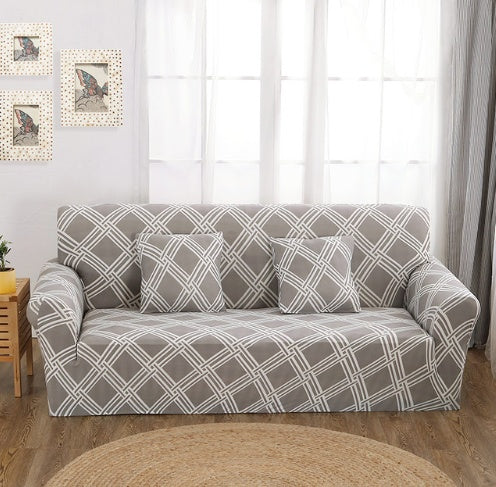 HKM-291795 Sofa Cover with Elastic Fabric for 1-4 Seater - Machine Washable with Non-Slip Design