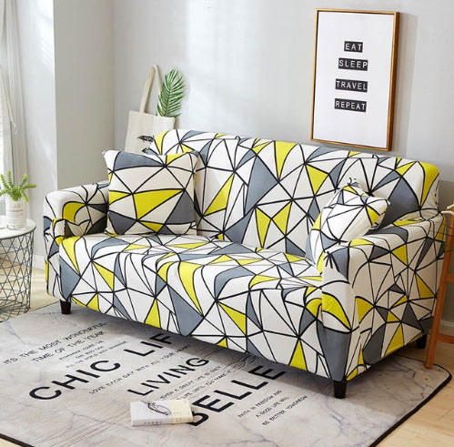 HKM-291795 Sofa Cover with Elastic Fabric for 1-4 Seater - Machine Washable with Non-Slip Design
