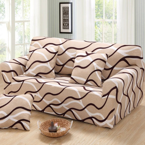 HKM-291795 Sofa Cover with Elastic Fabric for 1-4 Seater - Machine Washable with Non-Slip Design