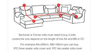 HKM-291795 Sofa Cover with Elastic Fabric for 1-4 Seater - Machine Washable with Non-Slip Design