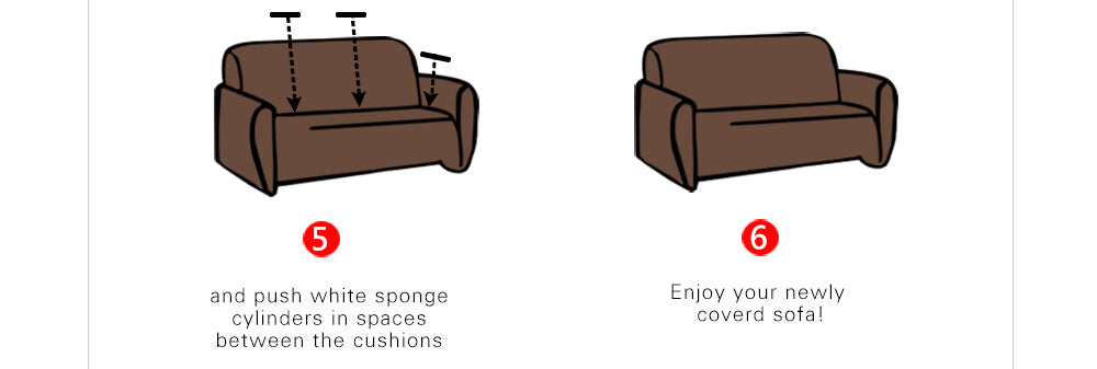 HKM-291795 Sofa Cover with Elastic Fabric for 1-4 Seater - Machine Washable with Non-Slip Design
