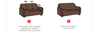 HKM-291795 Sofa Cover with Elastic Fabric for 1-4 Seater - Machine Washable with Non-Slip Design