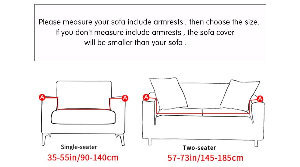 HKM-291795 Sofa Cover with Elastic Fabric for 1-4 Seater - Machine Washable with Non-Slip Design
