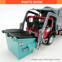 HKM-292051 1:24 Scale Diecast Dump Truck Toy for Kids - Construction Vehicle Model, Mini Garbage Transporter, Zinc Alloy
