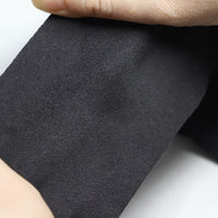 HKM-292243 Double-Sided Microfiber Suede Automotive Leather - Black Grey Fleece for Interior Modifications