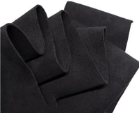 HKM-292243 Double-Sided Microfiber Suede Automotive Leather - Black Grey Fleece for Interior Modifications