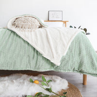 HKM-292243 Thickened Lamb Wool Knee Shawl Cover in Multiple Colors and Gradient Styles