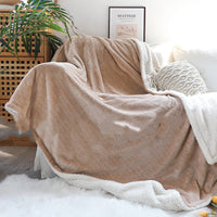 HKM-292243 Thickened Lamb Wool Knee Shawl Cover in Multiple Colors and Gradient Styles