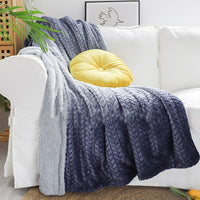 HKM-292243 Thickened Lamb Wool Knee Shawl Cover in Multiple Colors and Gradient Styles