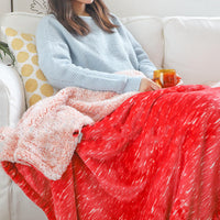 HKM-292243 Thickened Lamb Wool Knee Shawl Cover in Multiple Colors and Gradient Styles