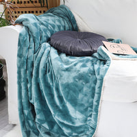 HKM-292243 Thickened Lamb Wool Knee Shawl Cover in Multiple Colors and Gradient Styles