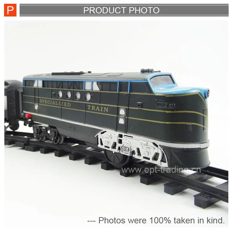 HKM-292371 Battery Operated Electric Train Track Set with Sound and Light for Kids