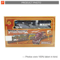 HKM-292371 Battery Operated Electric Train Track Set with Sound and Light for Kids