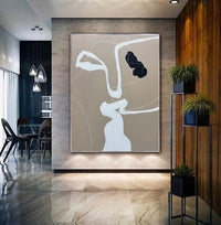 HKM-292499 Handmade Abstract Oil Painting Canvas Art for Modern Home Decor - Unstretched, Various Sizes Available