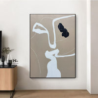 HKM-292499 Handmade Abstract Oil Painting Canvas Art for Modern Home Decor - Unstretched, Various Sizes Available