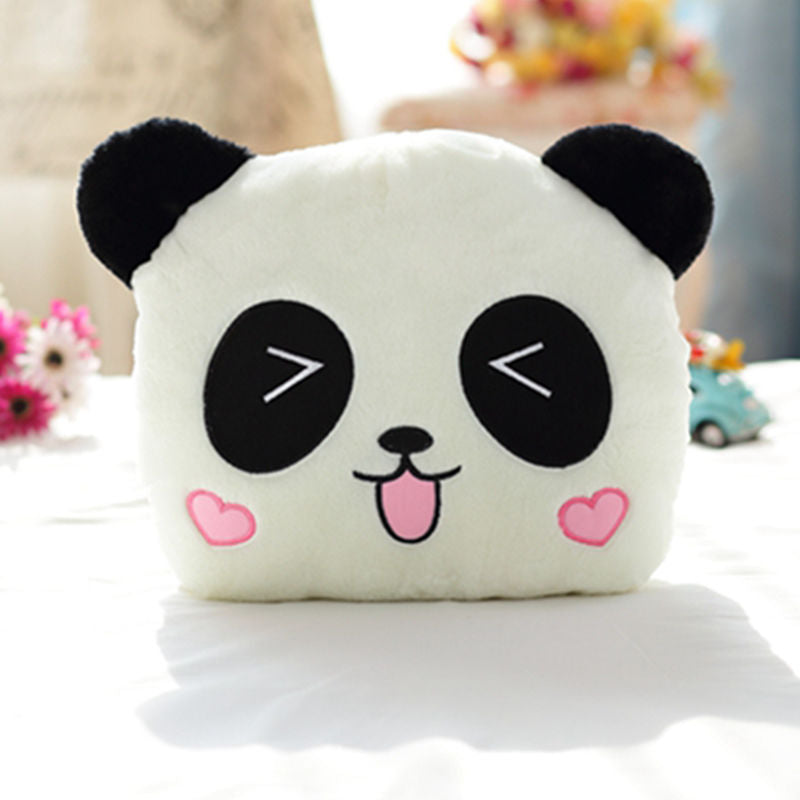 HKM-292691 Cartoon Panda Hand Warmer and Nap Pillow - Versatile Heating and Support for Comfort