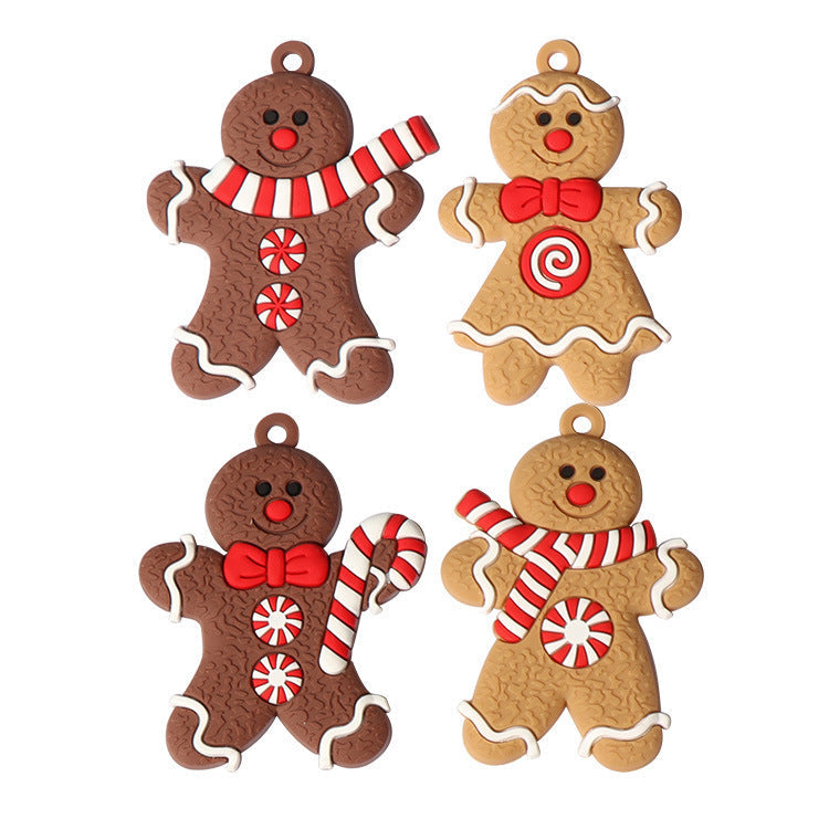 HKM-292691 Hand-Painted Gingerbread Man Ornament for Christmas Tree Decor