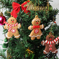 HKM-292691 Hand-Painted Gingerbread Man Ornament for Christmas Tree Decor