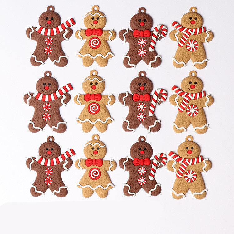 HKM-292691 Hand-Painted Gingerbread Man Ornament for Christmas Tree Decor