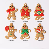HKM-292691 Hand-Painted Gingerbread Man Ornament for Christmas Tree Decor