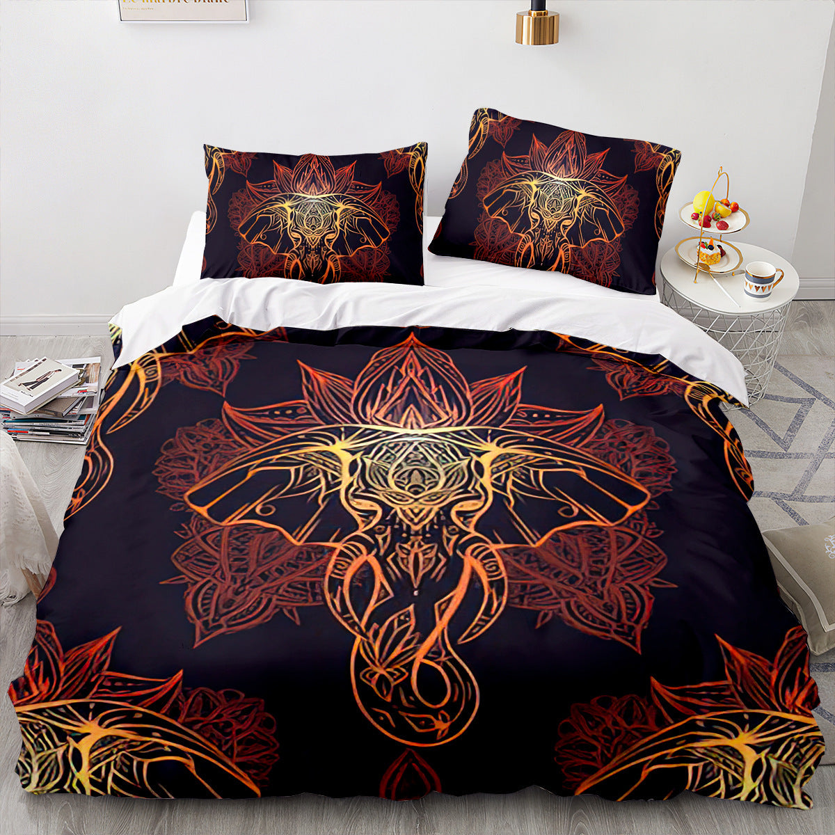 HKM-292883 Elephant Series Striped Quilt Cover Set - Multiple Sizes Available