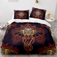 HKM-292883 Elephant Series Striped Quilt Cover Set - Multiple Sizes Available